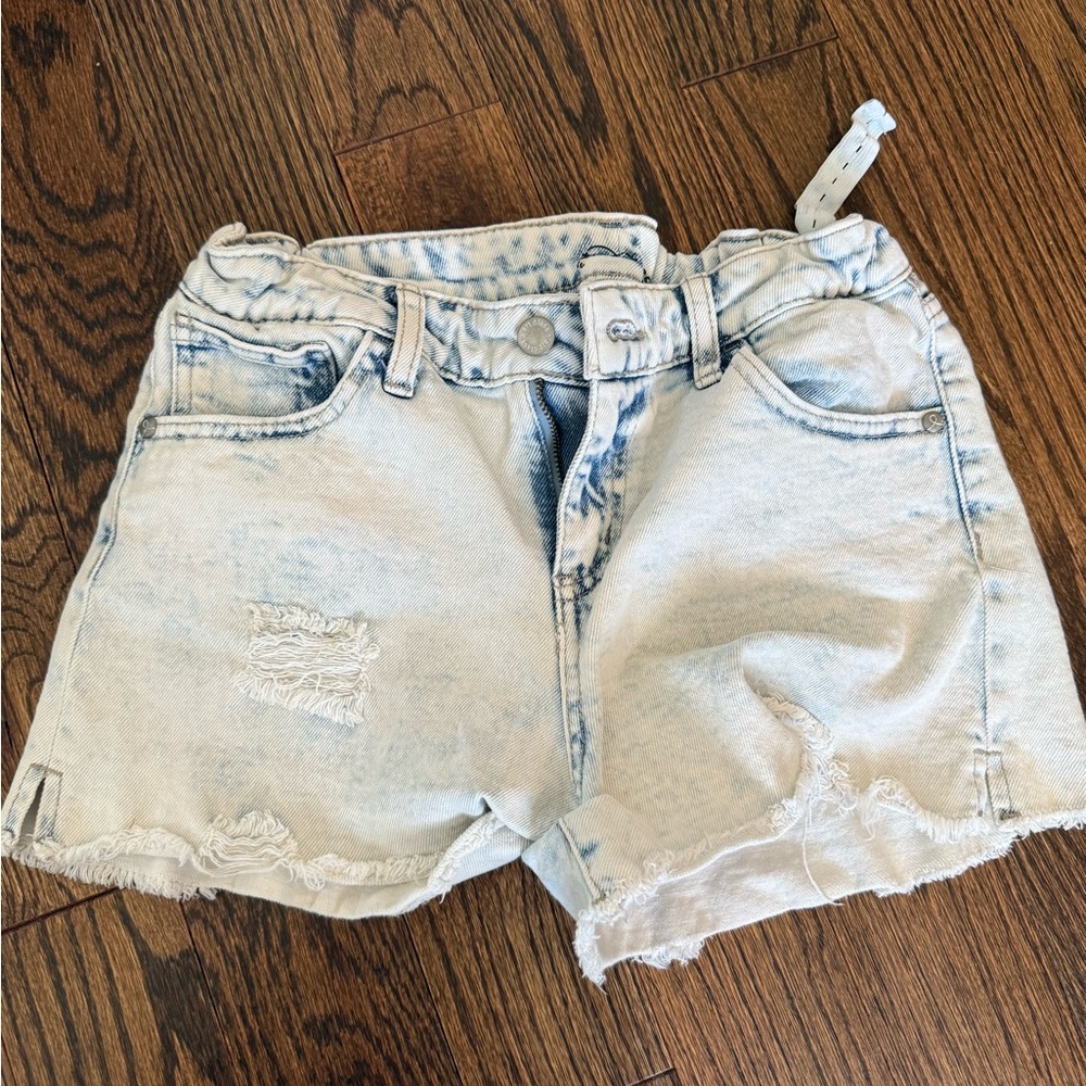 Art Class Girls Light Wash Jean Shorts Adjustable Waist Size XL 14/16
